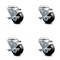 Service Caster 3.5 Inch Hard Rubber Wheel Swivel Bolt Hole Caster Set with Brake SCC-BH20S3514-HRS-TLB-4 - alternate 1